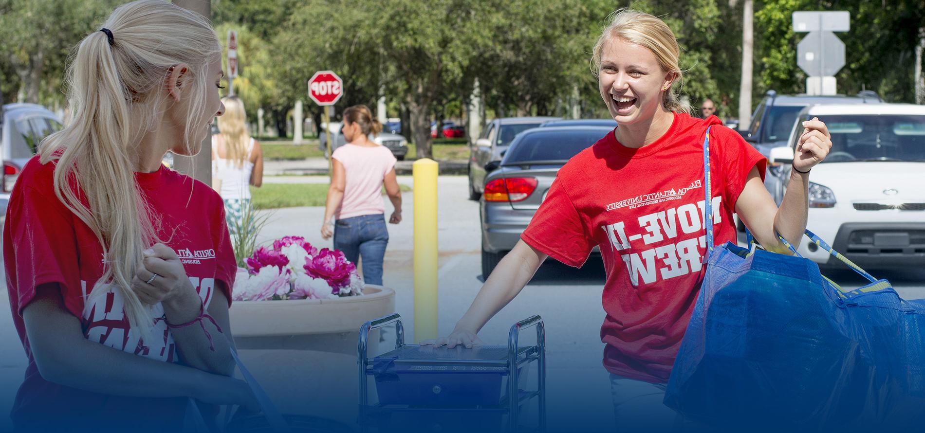 Students Moving in the dorm